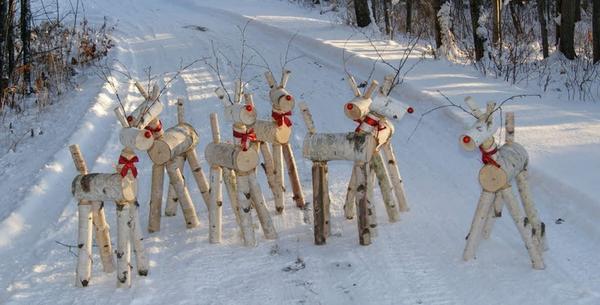 Стадо березовых оленей. Фото с сайта rusticwoodworking.com