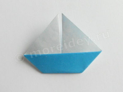 оригами лодка с парусом (парусник) из бумаги схема