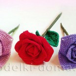 Цветок розы (вязание крючком)